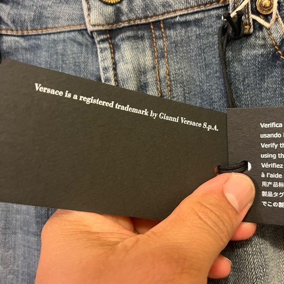 Versace Jeans Coutour Distressed blue jeans 36 US - Picture 10 of 16